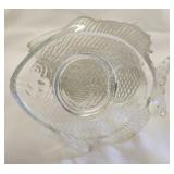 Set of 8 glass fish dishes