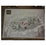Mikasa Holiday Landscape Glass Platter in Box