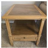French style wood side table