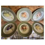 Set of 6 Royal Aurum fruit plates