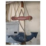 Wooden Anchor Sign Welcome Allies