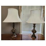 Pair of Brass lamps WORK