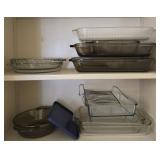 Estate lot of glass baking dishes