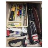 Drawer lot of kitchen utensils