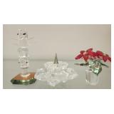 3 Crystal figurines