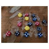 Lot of handmade glass candy decor