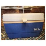 Blue & white igloo cooler