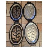 Set of 4 aluminum platters