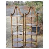 Pair of Decorative Corner Shelves