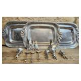 Estate lot of Pewter serving utensils