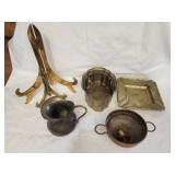 Estate lot of brass decor