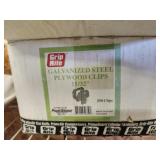 Box of Galvanized steel plywood clips