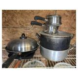 Estate lot of stainless pots