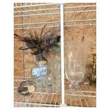 Estate lot of glass vases and more