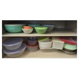 Estate lot of vintage and modern containers