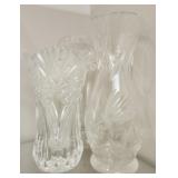 Lot of 3 crystal vases