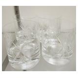 Set of 4 crystal cut glasses