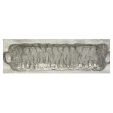 Pewter serving dish w elephants