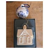 Lenox and blue deft ornaments