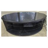 3 tier glass top tv stand