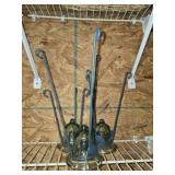 Set of 3 metal base glass inserts