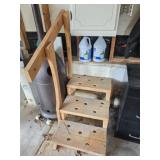 Wooden 3 Step Stairs with Rail
