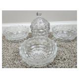 Crystal serving dishes