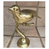 Hollow brass bird decor