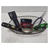 Basket of assorted handy tools
