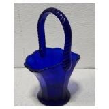 Mosser Glass Cobalt Blue basket