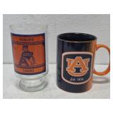 Large glass Auburn Football cups