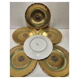 Victoria Czechoslovakia 24K gold encrusted China
