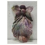 Hand painted clay angel decor
