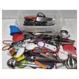 Huge lot of kitchen utensils and knives