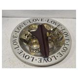 Pewter Metal Plate & Napkin Rings