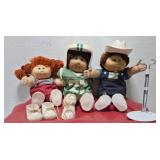 Tub of vintage cabbage patch dolls and more