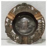 Vintage Japanese figurative copper Ashtray