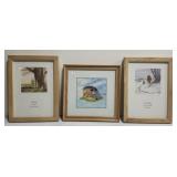 Set of 3 framed Winnie Pooh prints