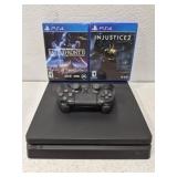 Sony PS4, remote, 2 games and cords**see desc