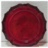 Fostoria Ruby Red Coin Glass Ashtray