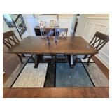 Large Gray White Blue & Black Area Rug