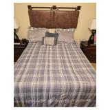 Headboard ONLY mattress & bedding not inc UPSTAIRS