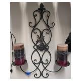 Wall mounted candle holder