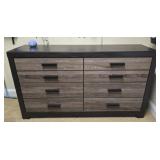 8 drawer faux wood dresser