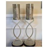 Modern Metal & Glass Candle Holders
