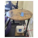 Faux wood 2 tier round table