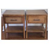 Pair of Modern Single Drawer Side Tables