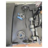 4 10Ib and 4 5Ib weights with bar