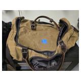 Brown duffle bag