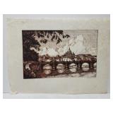 Signed and numbered print on fibrous paper